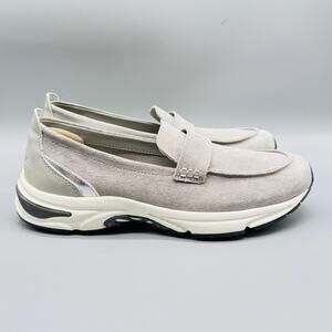 Vionic Shoes Womens 10.5 Gray Suede 23Walk Casual Loafer Sneaker Sole Orthotic